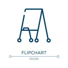 Flipchart icon. Linear vector illustration from school collection. Outline flipchart icon vector. Thin line symbol for use on web and mobile apps, logo, print media.