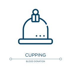 Cupping icon. Linear vector illustration from therapy collection. Outline cupping icon vector. Thin line symbol for use on web and mobile apps, logo, print media.