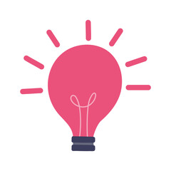 light bulb creativity idea isolated design icon