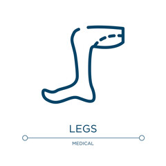 Legs icon. Linear vector illustration from plastic surgery collection. Outline legs icon vector. Thin line symbol for use on web and mobile apps, logo, print media.