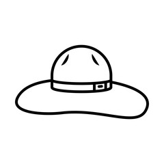 summer hat line style icon vector design