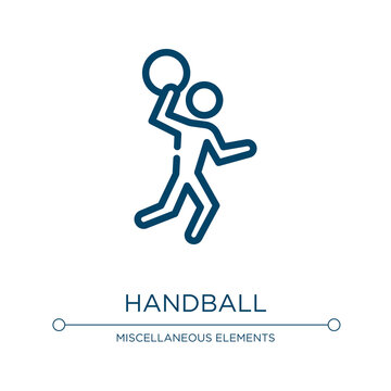 Handball icon. Linear vector illustration from sports collection. Outline handball icon vector. Thin line symbol for use on web and mobile apps, logo, print media.