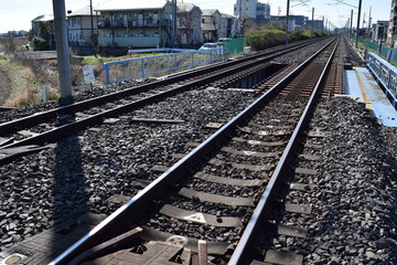 Fototapeta na wymiar 常磐線の鉄道線路