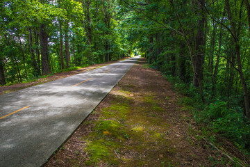 Paved walking trail Silver Comet Trail in Dalllas Georgia  © billtster