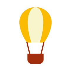 hot air balloon flat style icon vector design