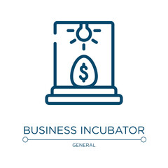 Business incubator icon. Linear vector illustration from general collection. Outline business incubator icon vector. Thin line symbol for use on web and mobile apps, logo, print media.