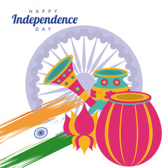 india independence day celebration with ashoka chakra