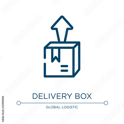 Delivery Box Icon Linear Vector Illustration From Global Logistic Collection Outline Delivery Box Icon Vector Thin Line Symbol For Use On Web And Mobile Apps Logo Print Media Wall Mural Vectorstockdesign Delivery Box Icon Linear Vector Illustration From Global Logistic Collection Outline Delivery Box Icon Vector Thin Line Symbol For Use On Web And Mobile Apps Logo Print Media Wall Mural Vectorstockdesign