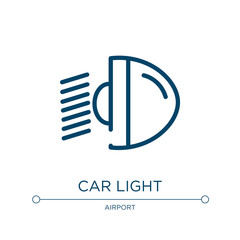Car light icon. Linear vector illustration from parking collection. Outline car light icon vector. Thin line symbol for use on web and mobile apps, logo, print media.