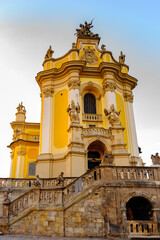 Gate to the St. George's Cathedral, Lviv, Western Ukraine. During 19th and 20th centuries, the cathedral served as the mother church of the Ukrainian Greek Catholic Church