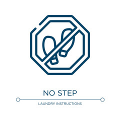 No step icon. Linear vector illustration from pictograms collection. Outline no step icon vector. Thin line symbol for use on web and mobile apps, logo, print media.