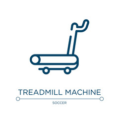 Treadmill machine icon. Linear vector illustration from sport fitness collection. Outline treadmill machine icon vector. Thin line symbol for use on web and mobile apps, logo, print media.