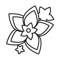 flower line style icon vector design