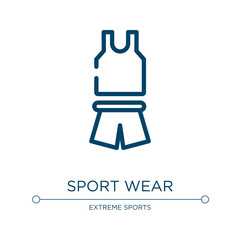 Sport wear icon. Linear vector illustration from gym collection. Outline sport wear icon vector. Thin line symbol for use on web and mobile apps, logo, print media.