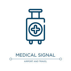 Medical signal icon. Linear vector illustration from in the airport collection. Outline medical signal icon vector. Thin line symbol for use on web and mobile apps, logo, print media.