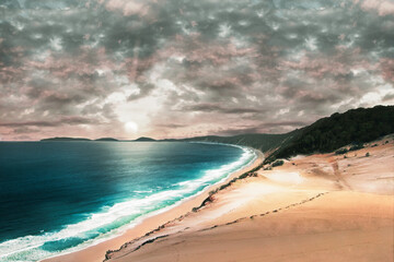 Rainbow Beach Colourized