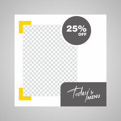 Set of Editable minimal square banner template. Suitable for social media post and web internet ads. Vector illustration with photo college.