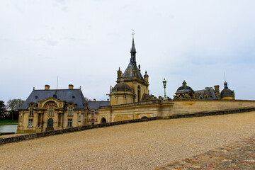 Fototapeta na wymiar Castle of Chantilly, one of the famous chateau in France