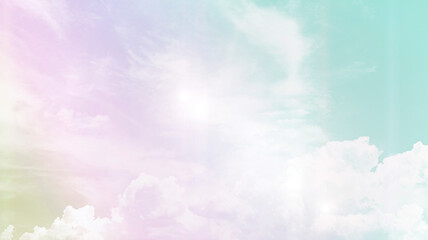 Sky and clouds in pastel tones
