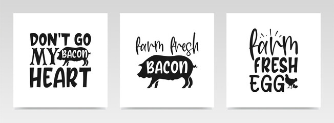 Kitchen quotes letter typography set illustration.