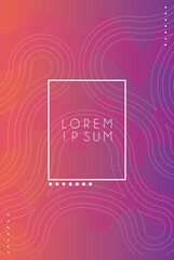 vibrant colors and dinamic background with square frame