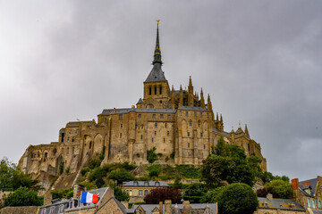 Le Mont Saint-Michel, an island commune in Normandy, France. UNESCO World Heritage