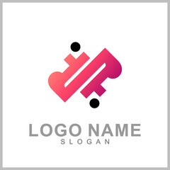 Kids care logo vector, caring children, family parenting, charity people, health care clinic, happy child play with parent