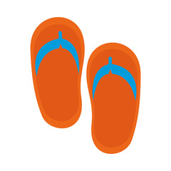 sandals flat style icon vector design