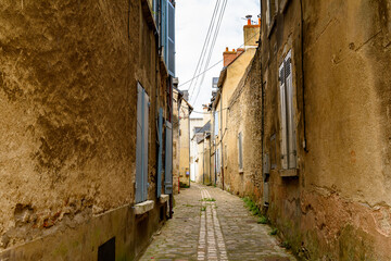 Architecture of Blois, a city and the capital of Loir-et-Cher department, France