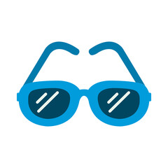 glasses flat style icon vector design