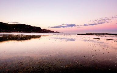 Blue-hour Walking Toward Burning Palms Beach in Royal National Park