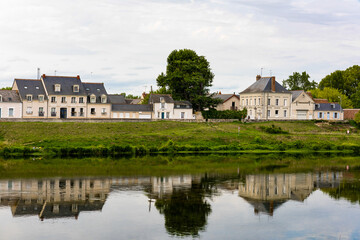 Fototapeta na wymiar River Loire in Amboise, a town in the Indre-et-Loire department, France