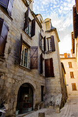Medieval architecture of the Old Town, Perigueux, France.