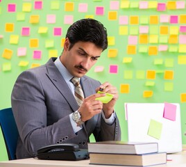 Businessman with many conflicting priorities