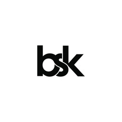 bsk letter original monogram logo design