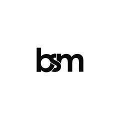 bsm letter original monogram logo design