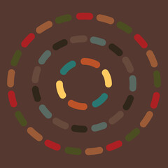 An abstract earth tone circular shape background image. 