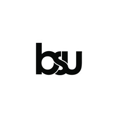 bsu letter original monogram logo design