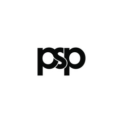 psp letter original monogram logo design