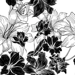 Beautiful seamless floral pattern background 