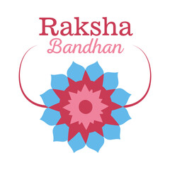 Raksha bandhan pink and blue flower wristband vector design