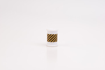 Road traffic sign isolated over white background