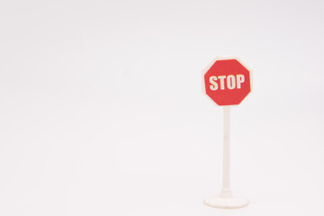 Stop signs isolated over white background