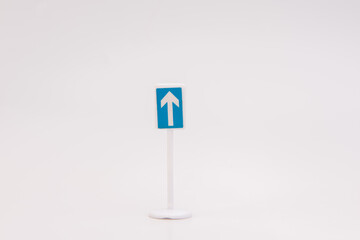 Road traffic sign isolated over white background
