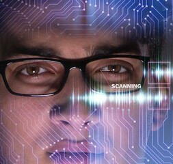 Concept of sensor implanted into human eye
