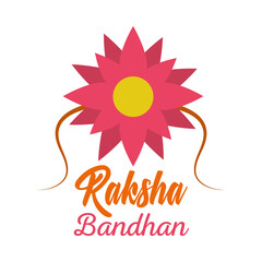 Raksha bandhan pink flower wristband vector design