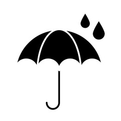 umbrella protection water isolated icon silhouette style icon