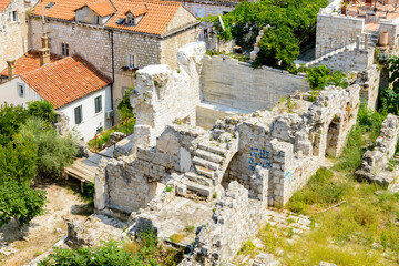 Obraz premium It's Houses in the Old town of Dubrovnik, Croatia.
