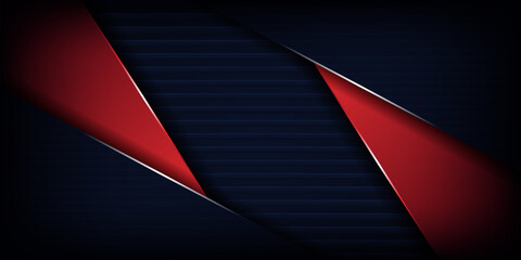 Red overlap on dark blue metallic background