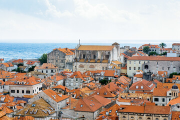 Obraz premium It's Architecture of the Old town of Dubrovnik, Croatia. View from the walls